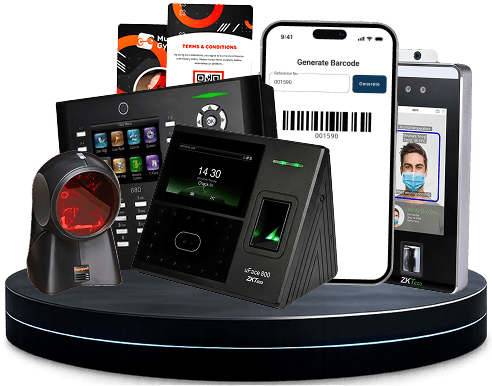Gym attendance software member check-in devices and dashboard