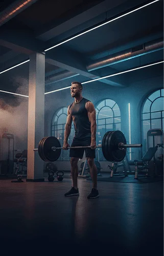 Group fitness class in a gym