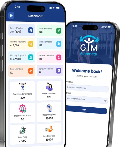Gym owner mobile app showing club performance and membership insights